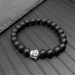 High Beauty Pure Black Bracelet Beaded Lucky Transfer Pixiu Bracelet Simple Style Couple Gift to the Small Market(YP1688-4)