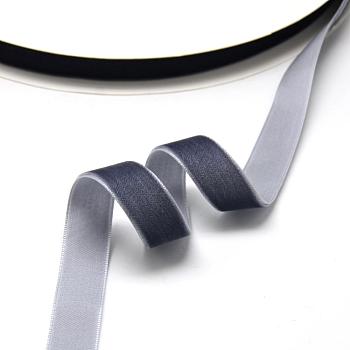 5/8 inch Single Face Velvet Ribbon, Slate Gray, 5/8 inch(15.9mm), about 25yards/roll(22.86m/roll)