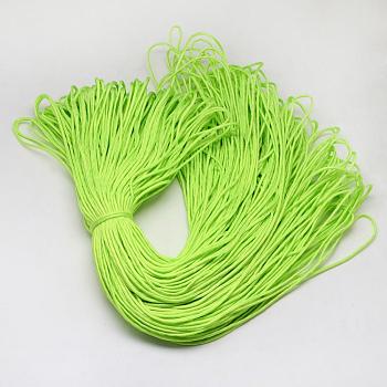 Polyester & Spandex Cord Ropes, 16-Ply, Lawn Green, 2mm, about 109.36 yards(100m)/bundle