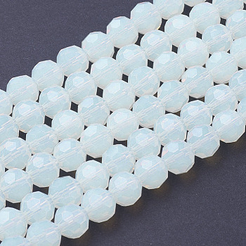 Opalite Beads Strands, Faceted Round, 8mm, Hole: 1mm, about 65~67pcs/strand, 49~50cm