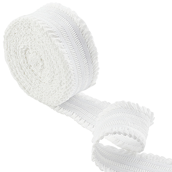 ARRICRAFT Polypropylene Fiber Lacework Elastic Cords, Webbing Garment Sewing Accessories, White, 50mm, 5m