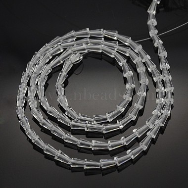 Faceted Cone Glass Beads Strands(GLAA-F035-01)-3