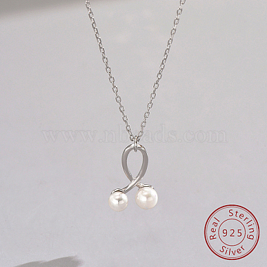 White Cherry Sterling Silver Necklaces