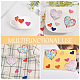3 Sets 2 Styles Heart Polyester Embroidery Applique Patch(PATC-GL0001-01)-5