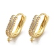 Rack Plating Brass Micro Pave Cubic Zirconia Hoop Findings(EJEW-A031-18G)-1