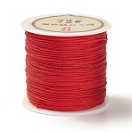 Nylon Braided Cord, Chinese Knotting Cord for Jewelry Making Macrame Craft, Red, 0.8mm, 38~40m/Roll(NWIR-C003-01A-16)