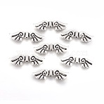 Tibetan Style Alloy Beads, Wing, Antique Silver, 11.5x36.5x3.5mm, Hole: 1mm(PALLOY-E488-17AS)