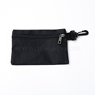 Oxford Cloth PVC Waterproof Coating Bag, with Plastic Clasp and Alloy Zipper Puller, Automotive Accessories, Rectangle, Black, 129x265x2.5mm(AJEW-WH0183-12A)