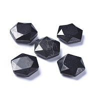 Natural Shungite Pendants, Hexagon, Faceted, 23x20x7.5mm, Hole: 1.2mm(X-G-L505-32)