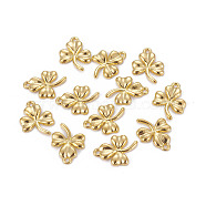 Ireland Shamrock Tibetan Style Alloy Pendants, Lead Free, Nickel Free and Cadmium Free,  Golden, about 19mm long, 14mm wide, 2mm thick, hole: 2mm(X-EA11722Y-NFG)