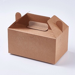 Kraft Paper Box, Rectangle, Sienna, 21x13x16.5cm(X-CON-WH0047-01)