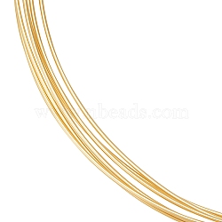 Beebeecraft 1.5M Brass Craft Wire, Half Hard, Round, Real 14K Gold Filled, 0.7mm, about 4.92 Feet(1.5m)/Set(CWIR-BBC0001-04E)