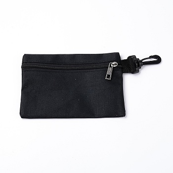 Oxford Cloth PVC Waterproof Coating Bag, with Plastic Clasp and Alloy Zipper Puller, Automotive Accessories, Rectangle, Black, 129x265x2.5mm