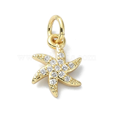 Real 18K Gold Plated Clear Kite Brass+Cubic Zirconia Charms