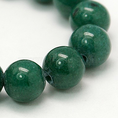 10mm Green Round Mashan Jade Beads