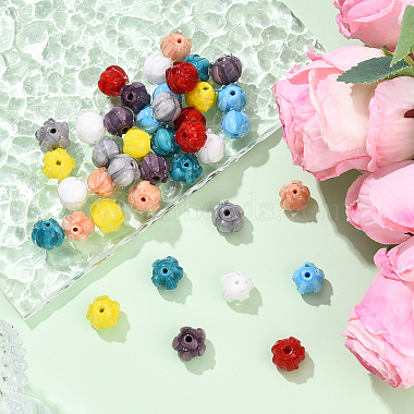 40St&uuml;ck 8 Farben handgefertigte Lampwork-Perlen(LAMP-YW0001-86)-4