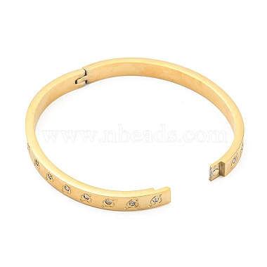 placage ionique (ip) 304 bracelet en acier inoxydable avec strass(BJEW-Q768-01G)-3