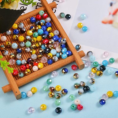 3420-3540 pièces 30 couleurs galvanoplastie perles de verre transparentes brins(EGLA-SZ0001-07)-4