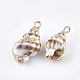 Electroplate Spiral Shell Pendants(SSHEL-S262-20)-2