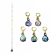 Bulb Alloy Enamel Pendant & Acrylic Number Knitting Row Counter Chains(HJEW-JM01755)-1
