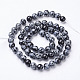 naturelles Obsidienne perles brins(GSR6mmC009)-3