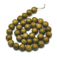 Brins de perles rondes en agate naturelle galvanisée(CLSA-A0001-03)-2