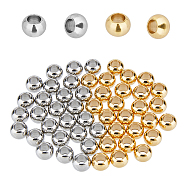 50Pcs 2 Colors 304 Stainless Steel European Beads, Large Hole Beads, Rondelle, Golden & Stainless Steel Color, 8x6mm, Hole: 4mm, 25pcs/color(STAS-DC0015-63)