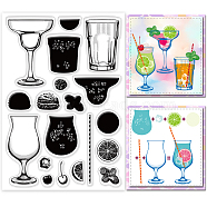 PVC Plastic Stamps, for DIY Scrapbooking, Photo Album Decorative, Cards Making, Stamp Sheets, Film Frame, Drink Pattern, 16x11x0.3cm(DIY-WH0167-57-0005)