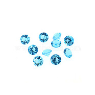 Glass Rhinestone Cabochons, DIY Accessories for Jewelry Pendant Making, Birthstone Color Style Rhinestone, Diamond Shape, Blue Zircon, 5mm, 20pcs/bag(GLAA-TAC0005-5mm-12)