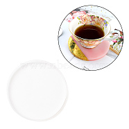 DIY Flat Round Cup Mat Silicone Molds,  Resin Casting Molds, For UV Resin, Epoxy Resin Craft Making, White, 125x9mm, Inner Diameter: 122mm(DIY-E036-02)