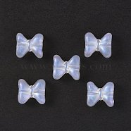 Transparent Acrylic Beads, Glitter Powder, Bowknot, Clear, 18.5x20x12.5mm, Hole: 5mm, about 196pcs/500g(OACR-P007-35)