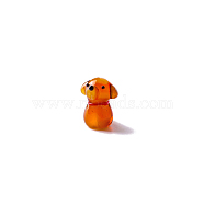Puppy Glass Display Decoration, Dog Ornament for Home Decoration, Chocolate, 24x19mm(PW22111482845)