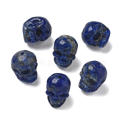 Dyed Natural Lapis Lazuli Beads, Skull, 9~9.5x8~8.5x9~9.5mm, Hole: 1.4mm(G-K387-02H)