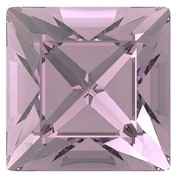 Preciosa&reg MAXIMA Crystal Fancy Stones, Czech Crystal, 435 23 615 Square, Dura Foiling, 20020 Light Amethyst, 6x6mm