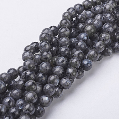 Natural Larvikite/Black Labradorite Beads Strands(X-GSR8mmC128)-1