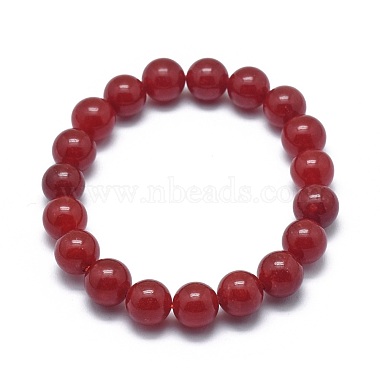 Natural Jade Bead Stretch Bracelets(BJEW-K212-B-036)-2