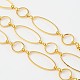 3.28 Feet Brass Handmade Chains(X-CHR227-ZDC5-G)-1