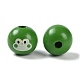 Animal Themes Printed Wood European Beads(WOOD-M013-01F)-2