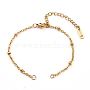 304 Stainless Steel Cable Chains Bracelets Making, with Lobster Claw Clasps and Jump Rings, Golden, 6-1/4 inch(15.8cm)(AJEW-JB00901)