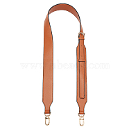 Adjustable Leather Bag Handles, with Alloy Swivel Clasps, for Bag Replacement Accessories, Chocolate, 104~120x3.9x0.4cm(FIND-WH0040-15B)