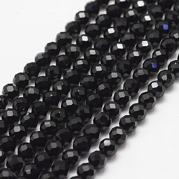 Natural Spinel Bead Strands, Faceted, Round, 5mm, Hole: 1mm, about 80pcs/strand, 15.1 inch