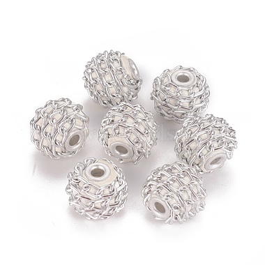 17mm White Rondelle Polymer Clay Beads