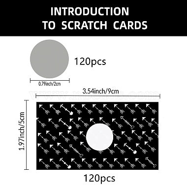 CRASPIRE 120 Sheets Rectangle Coated Scratch Off Film Reward Cards(DIY-CP0006-93A)-2