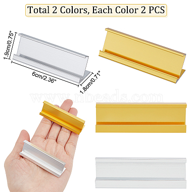 Ahadermaker 4 Stück 2 Farben Tischschild-Displayständer aus Aluminiumlegierung(ODIS-GA0001-42A)-2