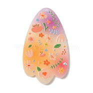 Printed Acrylic Pendants, Flower Petals Charm, Colorful, 42.5x24x2.5mm, Hole: 1.6mm(OACR-B015-06C)
