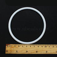 PP Plastic Hoops, Macrame Ring, for Crafts and Woven Net/Web with Feather Supplies, Round, White, 100x5.5mm(MAKN-PW0001-091E)