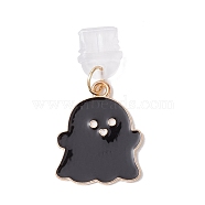 Ghost lloy Enamel with PVC Mobile Dustproof Plugs, Black, 3.3cm(FIND-JF00132-01)