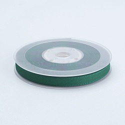 Polyester Grosgrain Ribbon, Dark Green, 3/8 inch(9mm), about 100yards/roll(91.44m/roll)(SRIB-P011-9mm-589)