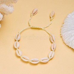 Bohemian Shell Braided Bead Bracelets, Adjustable Summer Beach Vacation Bracelets for Women(KG5973-3)