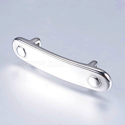 304 Stainless Steel Slide Charms, Rectangle, Stainless Steel Color, 37x8x6mm, Hole: 3x5.5mm(X-STAS-I072-014P)